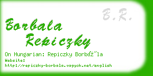 borbala repiczky business card
